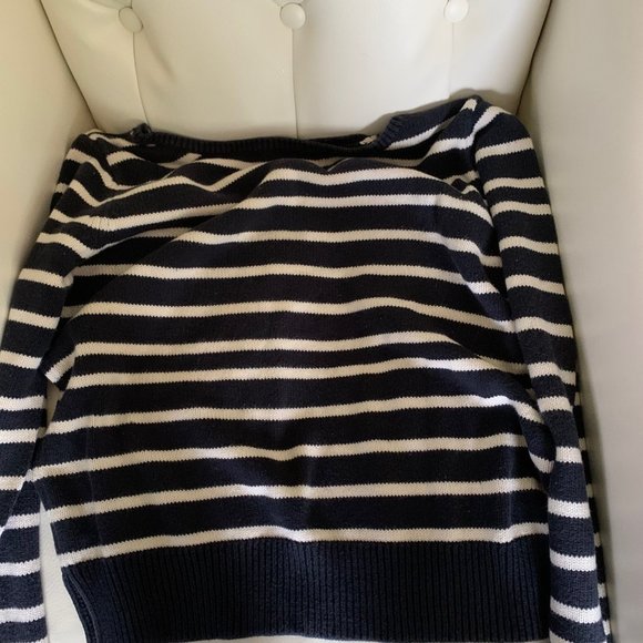 Bianca Nygard, Sweater 100% cotton, Size 10-12, M, Blue & White. - Picture 6 of 7